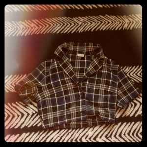 cropped flannel